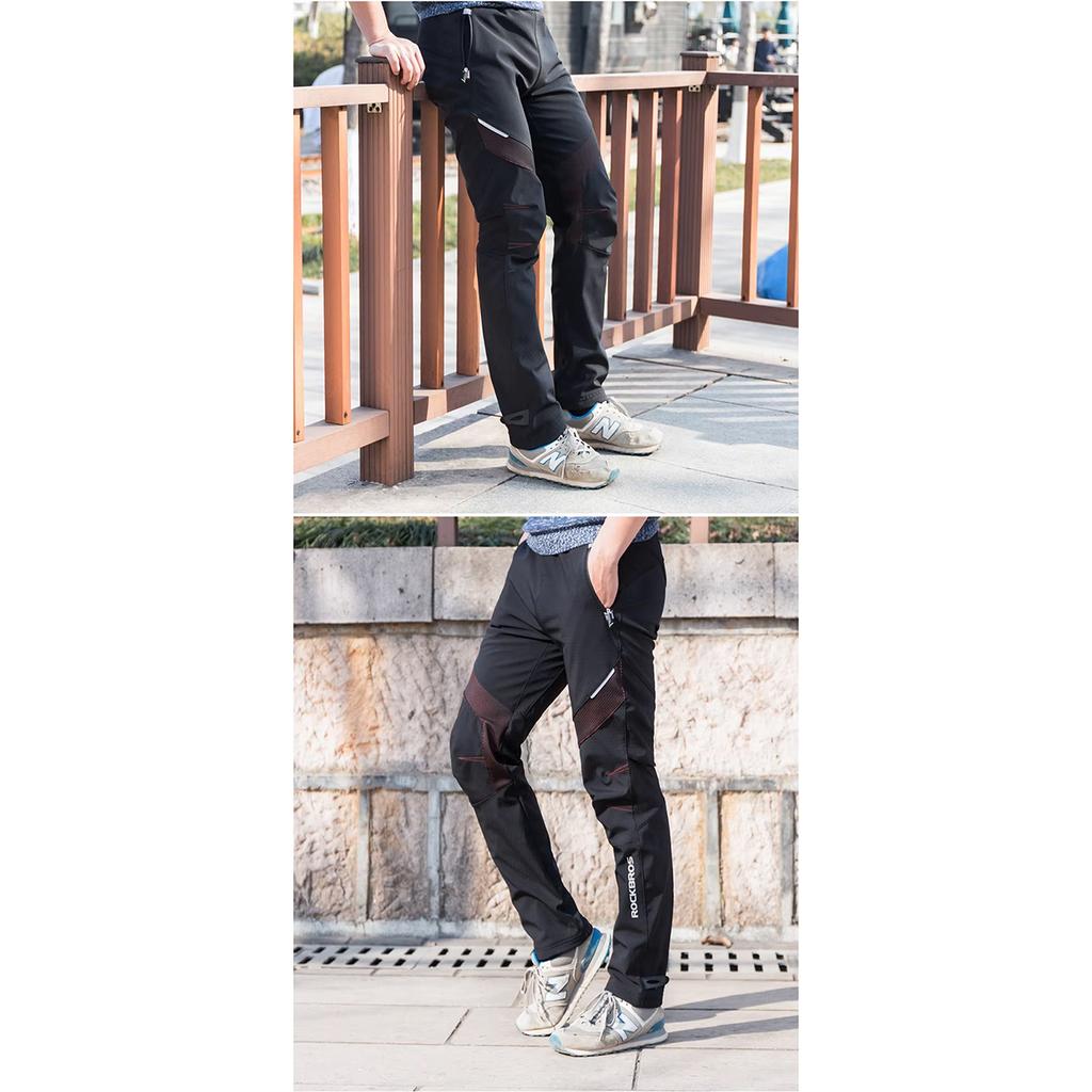 Patrol windproof sports trousers for cycling and trekking, size XL - black