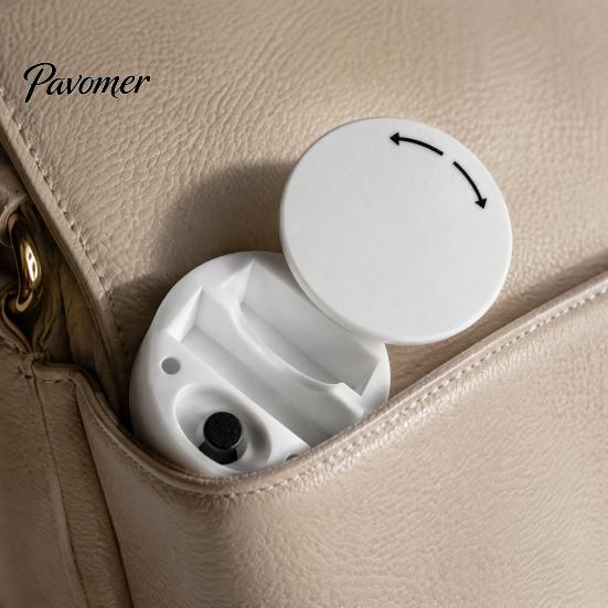 Travel Friendly Breathing Assistance Storage Nasal Strips And Respiratory Case, Portable Compact Hard PLA Organizer for Accessories Round Box, Secure
