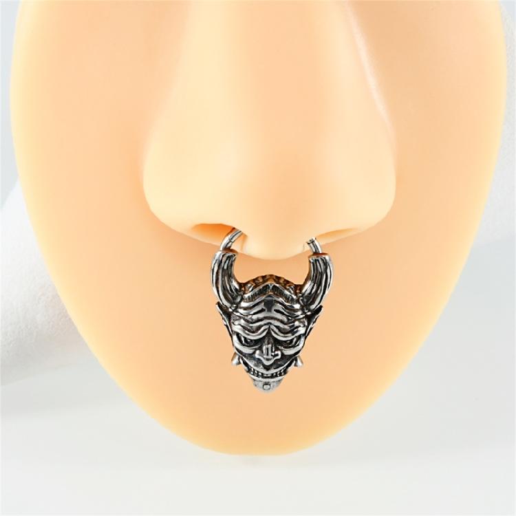 Set of 2 Septum Rings Hoop with Animal Theme Nose and Ear Piercing Jewelry Eye Catching Nose Rings Body Accessories