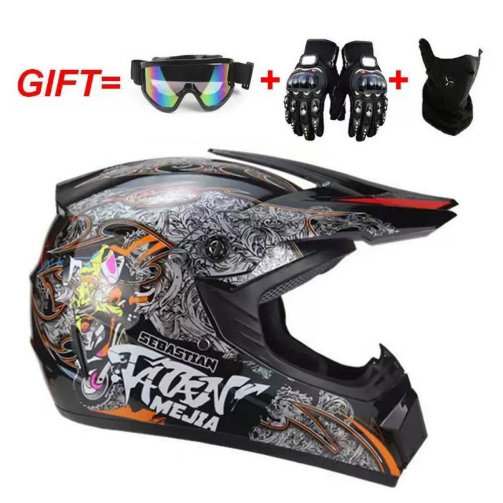 Cool Helmet Junior Motorcycle Helmet Mountain Bike ATV Off-Road Vehicle Helmet
