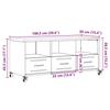 VidaXL TV Cabinet, Television Stand with Drawers and Shelves, TV Stand with Living Room Storage, White 846697