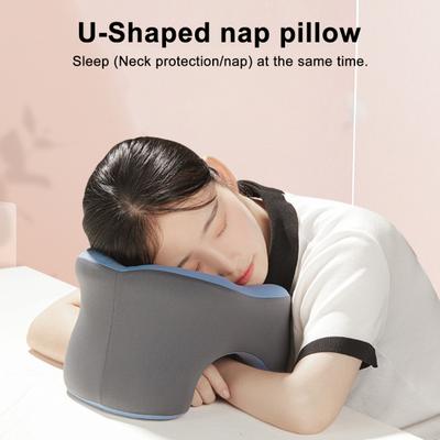 U-förmiges Nackenkissen Ergonomisches Memory-Foam-Kissen Nackenstützkissen mit 360-Grad-Unterstützung für Reisen Büro Auto Schlafen