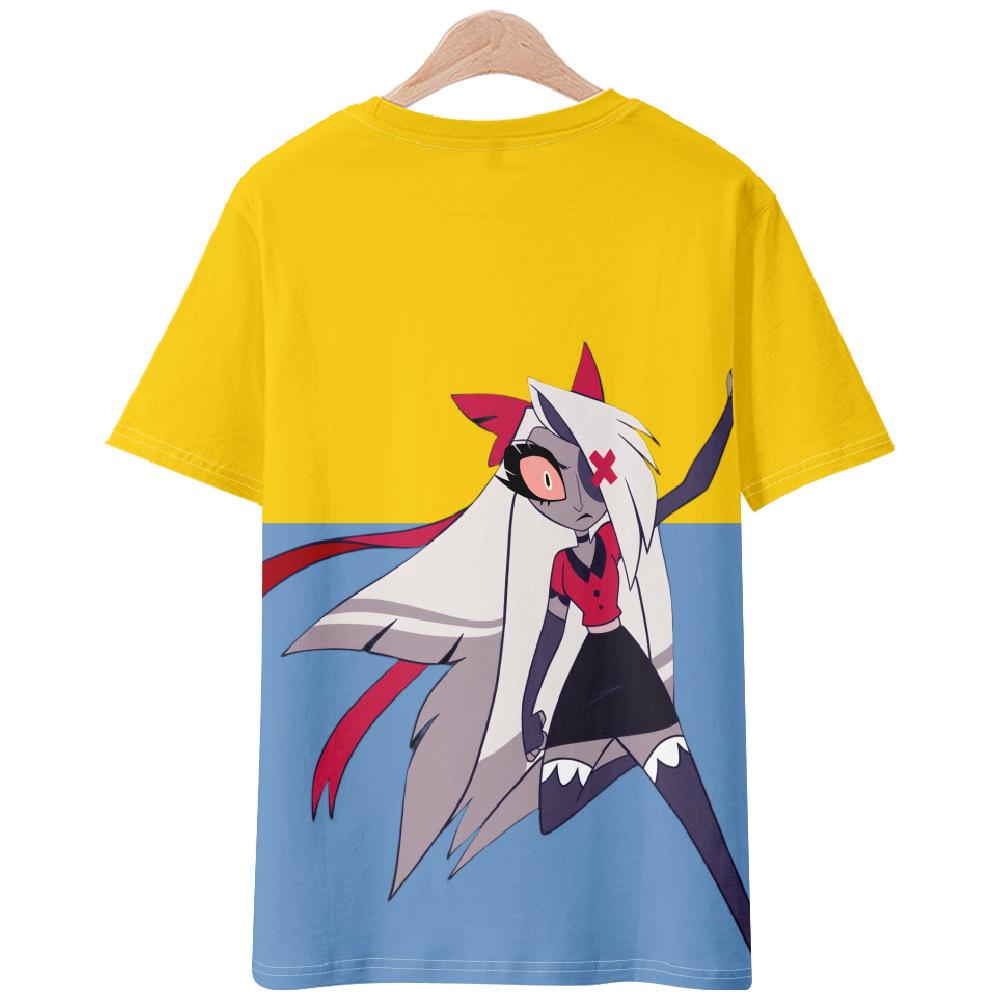 Summer Fashion Women/Men's Casual Anime Hazbin Hotel Printed Cosplay Short Sleeve T-shirts