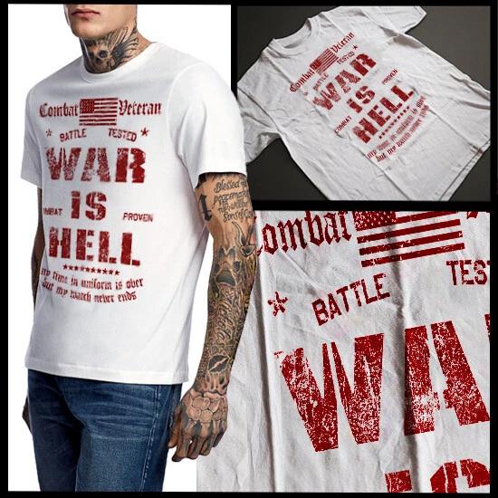 War Is Hell Combat Veteran T-Shirt Army Navy Seals Special Forces New 2XL