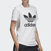 Adidas Originals Trefoil Tee White Letter Print American Vintage Short Sleeve T-Shirt Women Tops CV9889