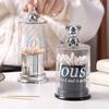 Cute Little Bear Toothpick & Storage Box for Cotton Swabs, Dental Floss - Creative Light Luxury Decor