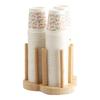 Bamboo Disposable Paper Cup Dispenser and Storage Rack