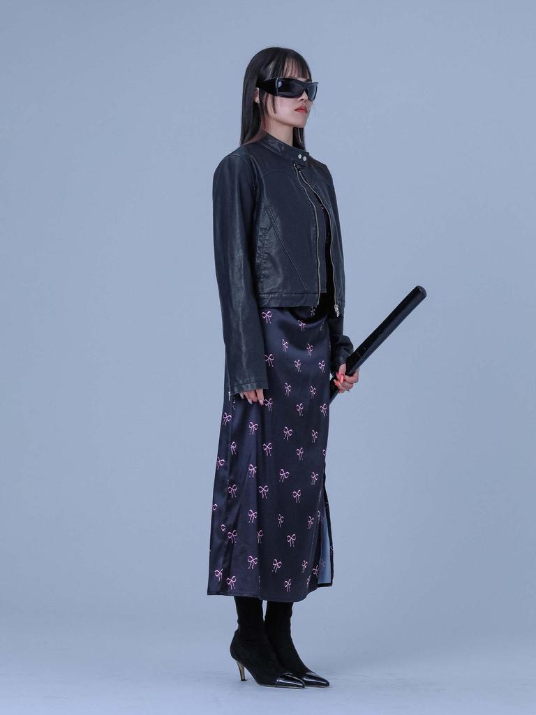 Dilettantism Ribbon Shirred Long Dress
