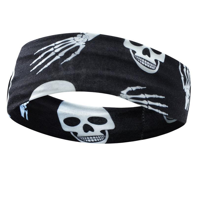 Halloween Print Headbands Women Girls Fashion Hair Bands Skull Vintage Cross Turban Bandage Bandanas Hairbands Hair Accessories