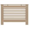 Cache-radiateur en MDF brun - vidaXL - 112x19x81 cm - Design à lattes