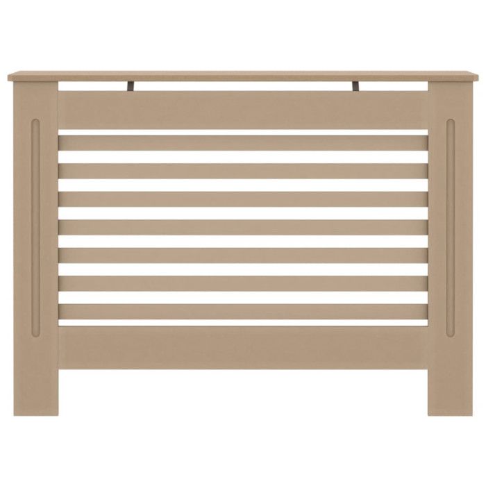 Cache-radiateur en MDF brun - vidaXL - 112x19x81 cm - Design à lattes