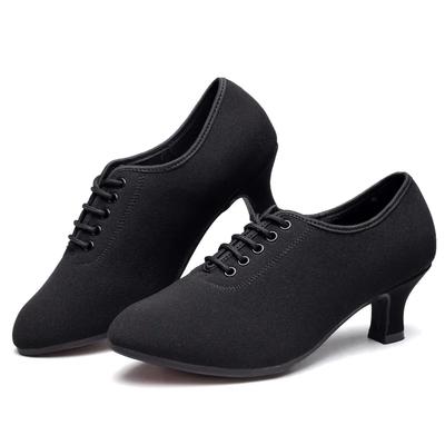 Női Latin Oxford Szövet Magassarkú Puha Talpú Modern Parti Báltermi Tangó Tánccipő Női Sneaker Salsa Tánccipő