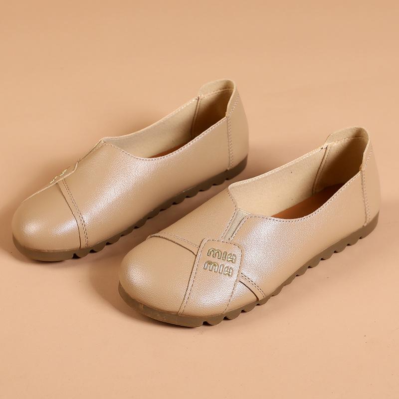 

2025 весна и осень новая обувь Doudou одинарная обувь мягкая подошва дышащая обувь для мамы плоская нескользящая износостойкая универсальная удобная тканевая обувь 41 верблюд