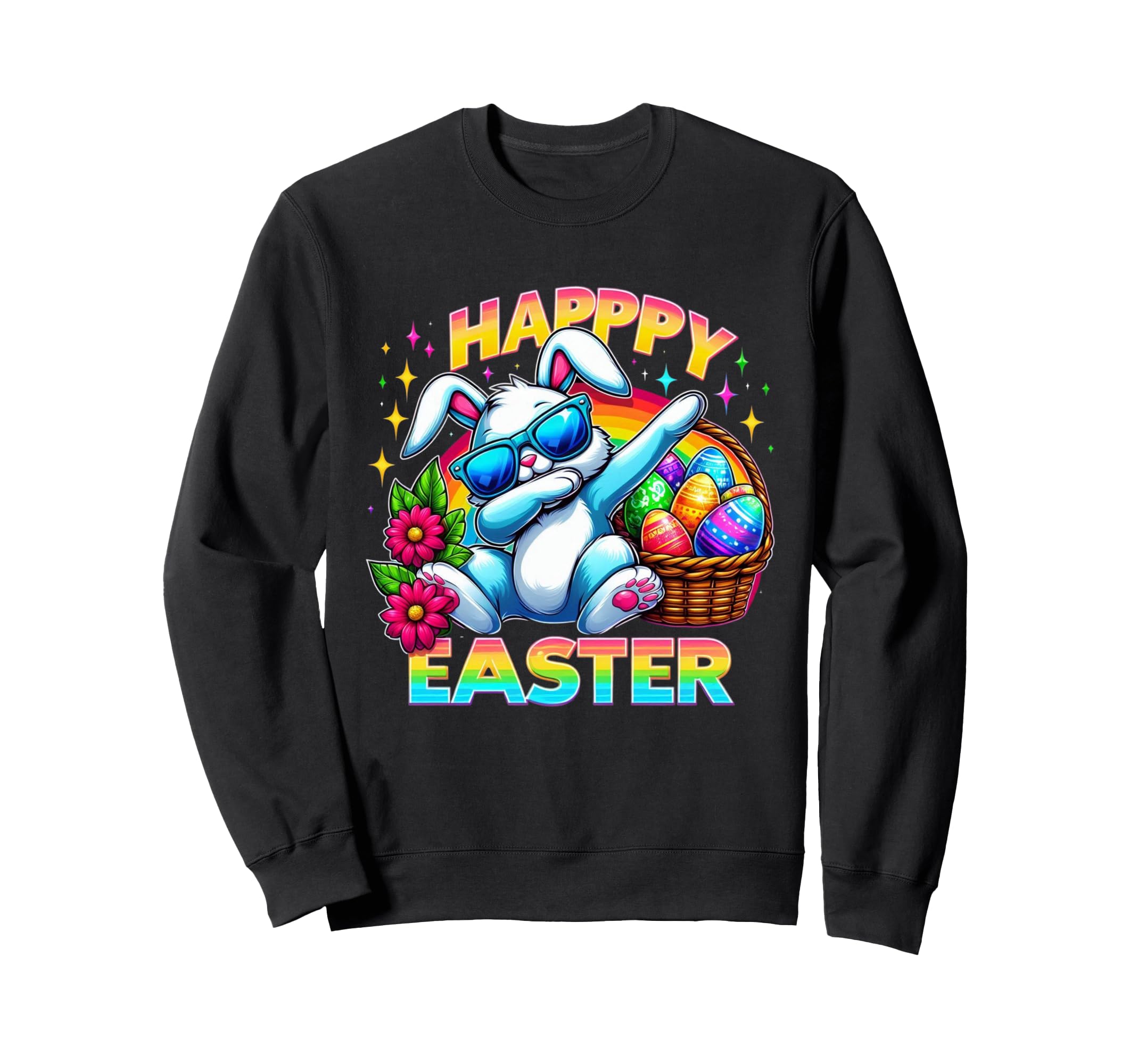 

Happy Easter Dove Easter Bunny Sunglasses Dab Sweatshirt