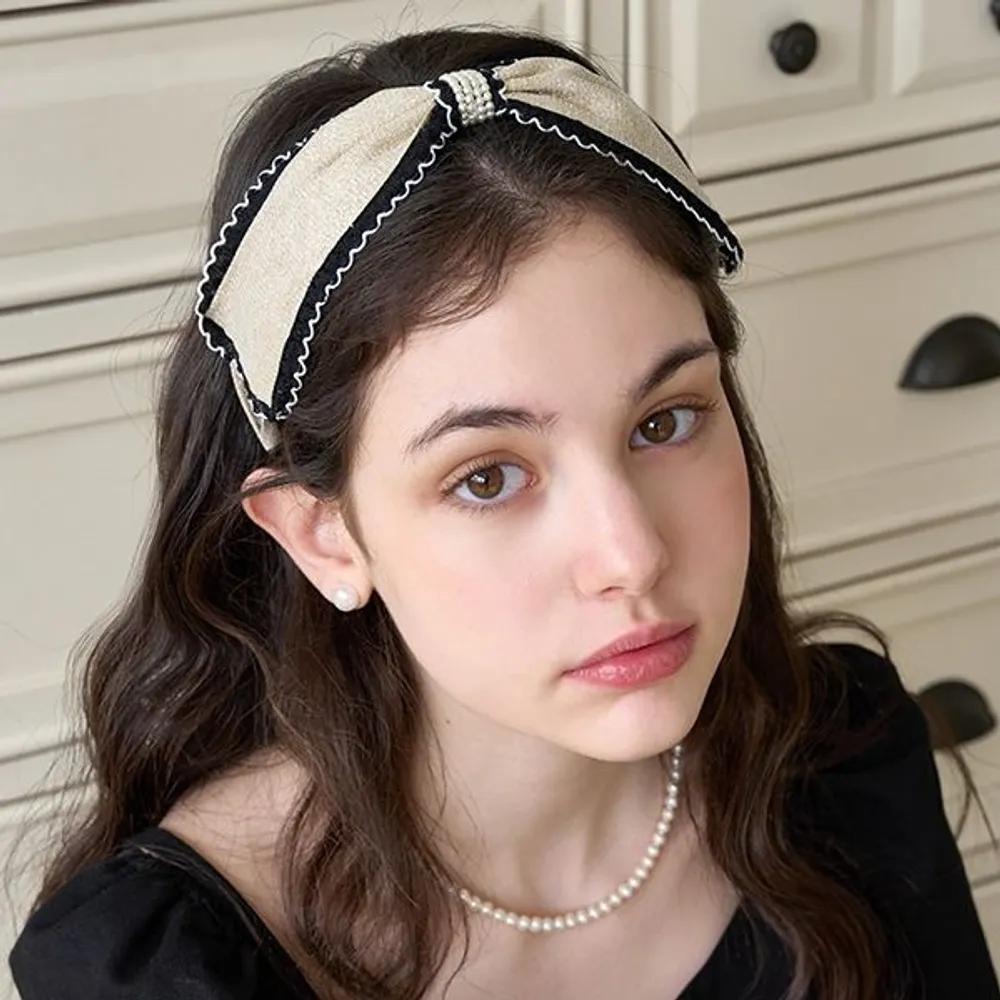 Bella Pearl Hairband JP-23-245HB black