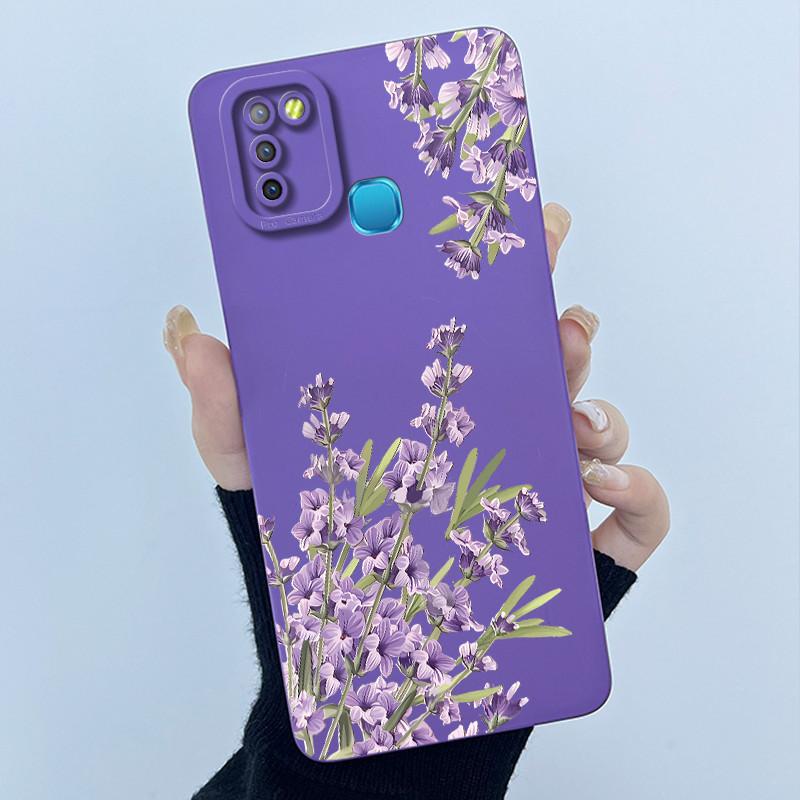For Infinix Hot 10 Lite Smart 5 Hot 11 G37 10S 10T 10i Case Lovely Cartoon Cat Liquid Silicone Soft Shockproof Back Cover Capa