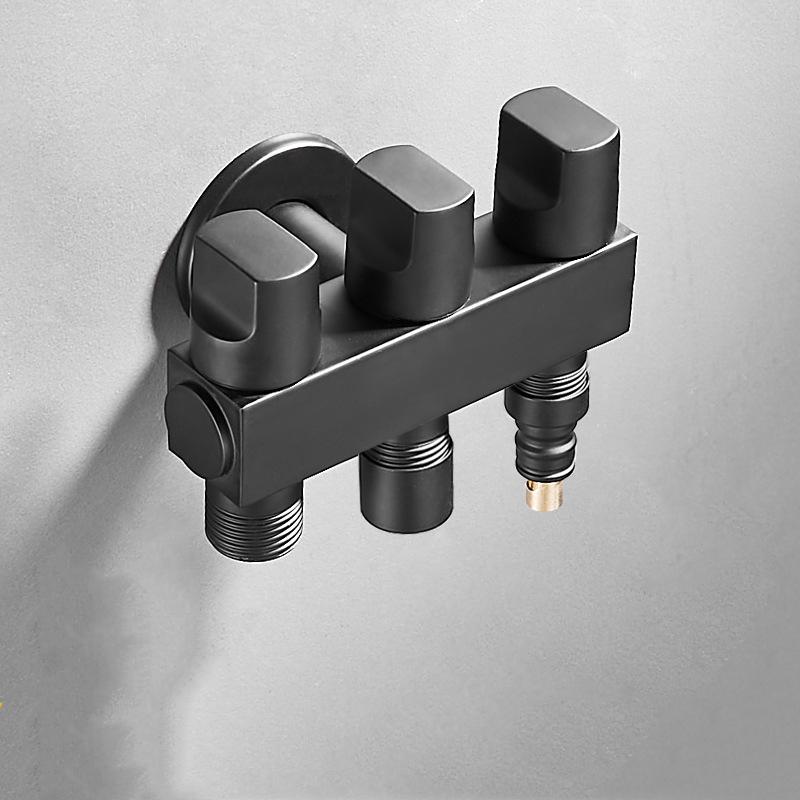 1PC Bibcock One In Three Outlet Angle Valve Brass 3-Way/4-Way Water Heater Toilet Multi-Function Faucet Thread G1/2'