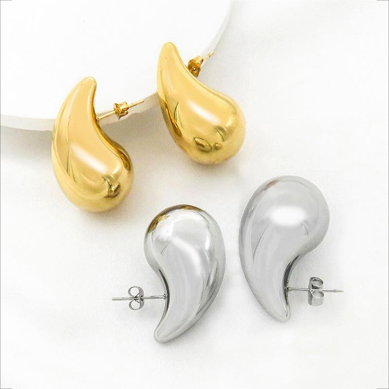 Golden Water Drop Earrings Niche High-end Design Earrings Unique Temperament Earrings