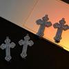 Edgy Crosses Design Hair Clip For Women Fretwork Metal Barrettes Gothic Hairpin Punk Fashion Accessory
