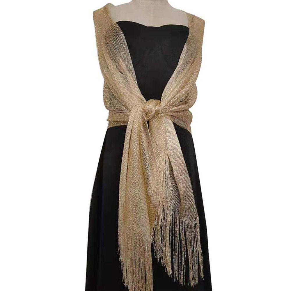 Elegant Temperament Tassels Dresses Shawls Wedding Scarf Evening Scarf Bridal Shawls