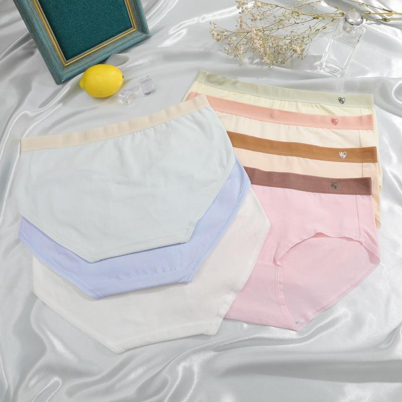 Women's Seamless Cotton Briefs Women Panties Solid Color Breathable Underwear Female Low Waist Soft Lingerie S-XL