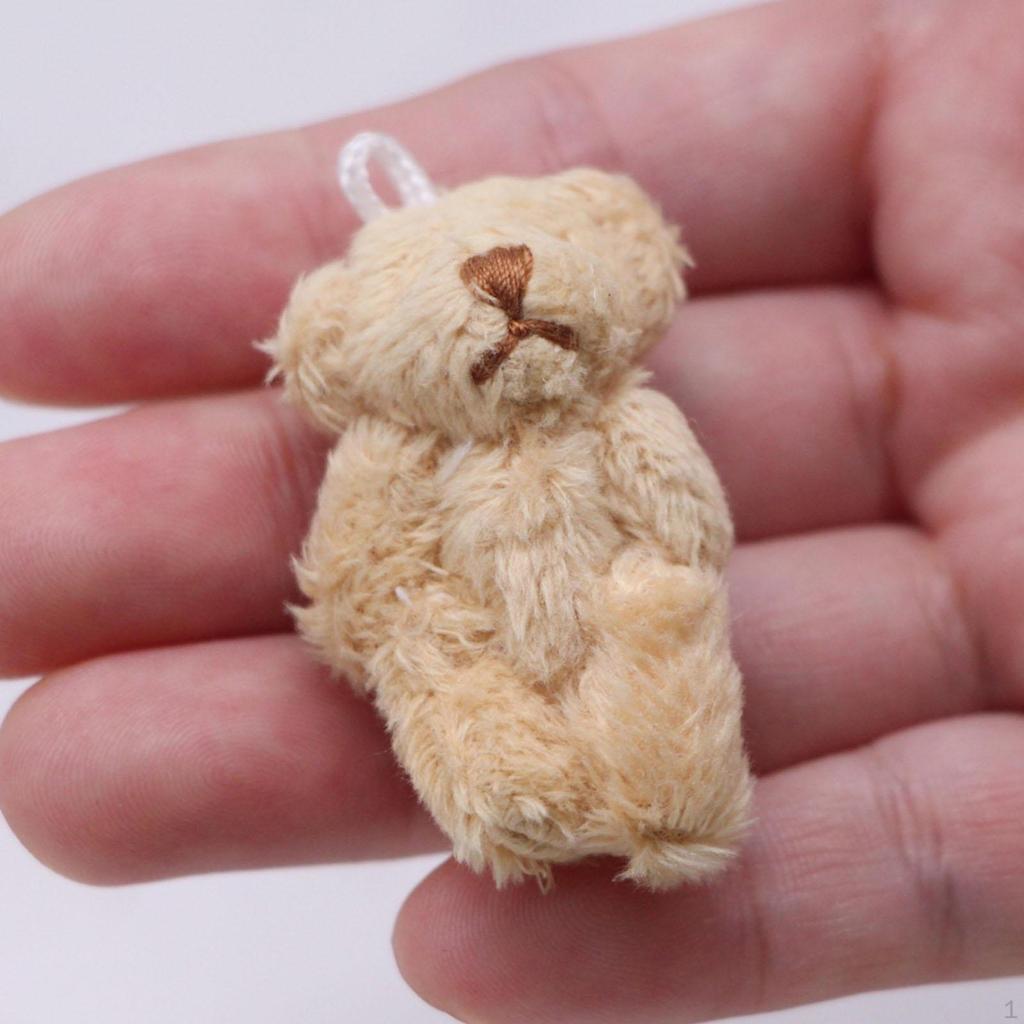 Casă de păpuși Animal miniatura de pluș la scară 1/12 Breloc pentru camera de zi Favor de petrecere Ursuleț mic