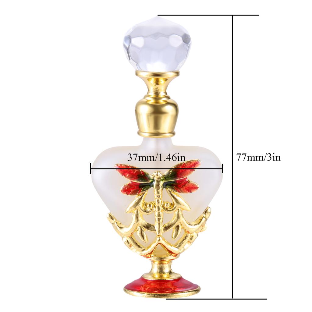 1PC 5/7/10/12/15/25/30/40ml Refillable Empty Perfume Bottles Crystal Glass Essential Oil Bottle Home Decor Wedding Party Gift