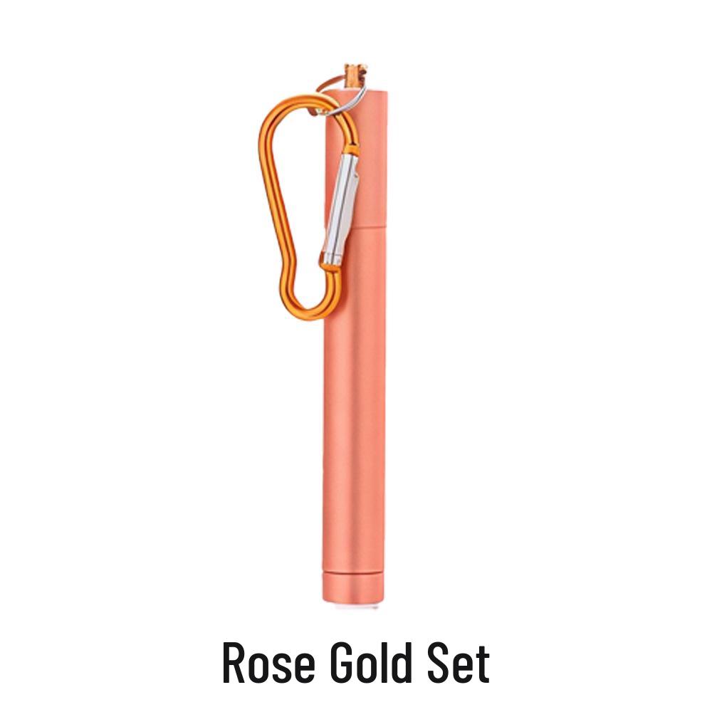 Foldable 304 Stainless Steel Telescopic Straw Set with Aluminum Tube for Outdoor Use