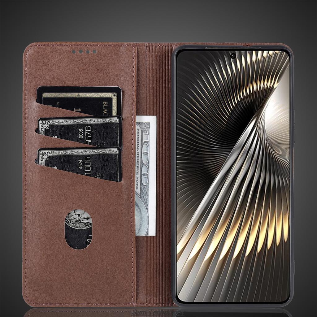 Deluxe Magnetic Adsorption Leather Fitted Case for Xiaomi POCOPHONE POCO F6 Flip Cover Protective Case Capa Fundas Coque