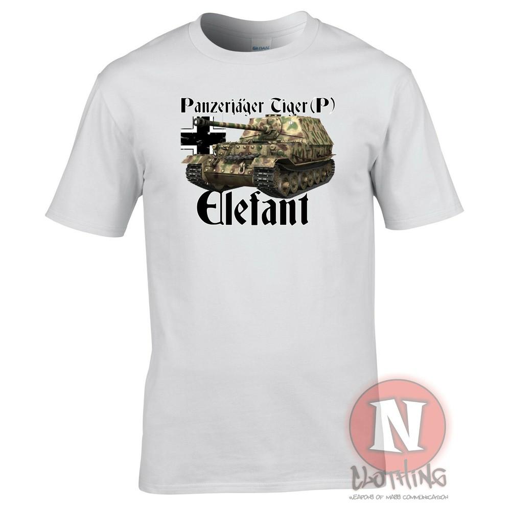 Elefant Panzerjager TShirt Tiger (P) Tank Ww2 Gerunisex Military World Of Tanks S