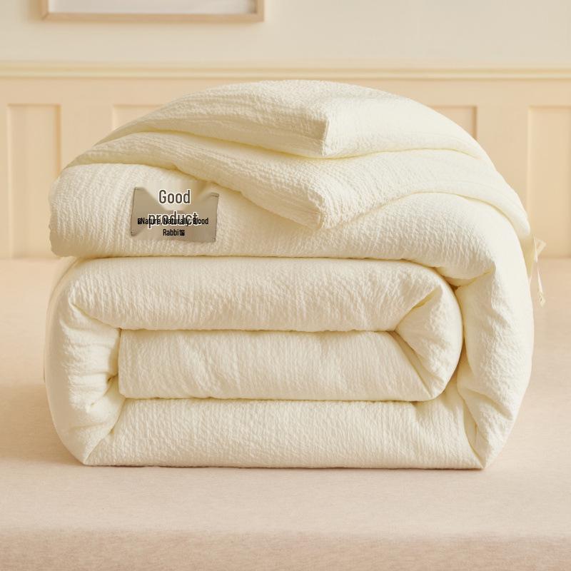 Korean Style Wrinkled Plaid Soybean Fiber