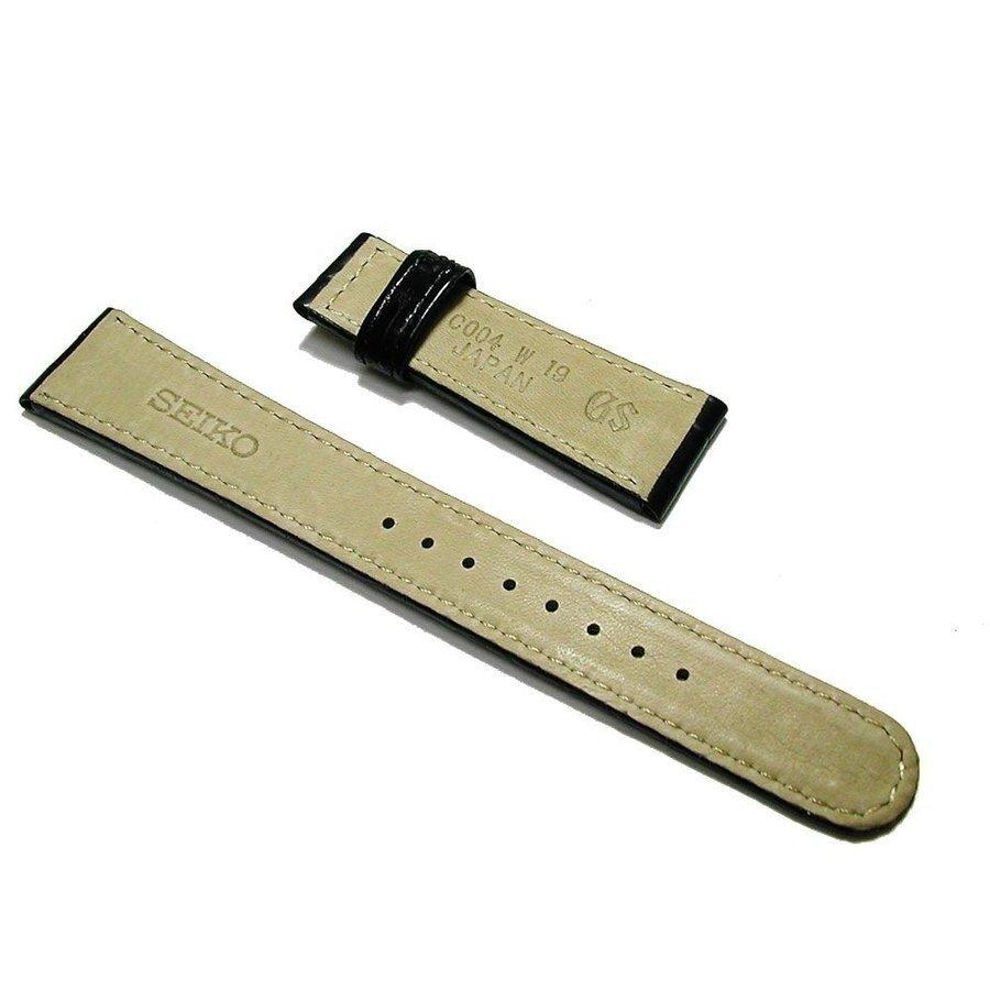 Brand leather band for Grand Seiko black crocodile C004014J9 SEIKO new, SBGX095, 19mm, leather