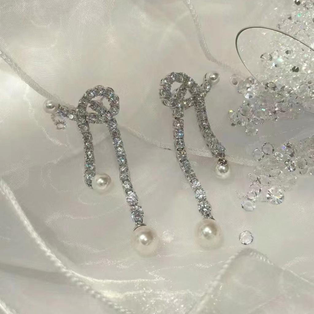 Heart Necklace Women's High Jewelry Set Luxury Pearl Necklace Earrings Ring Bracelet Suitable for Wedding Gifts