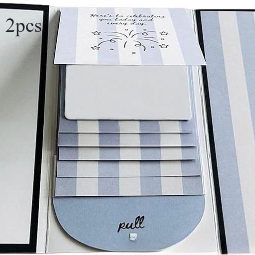 Pull Out Christmas Gift Card DIY Message Gift Card Christmas Waterfall Message Gift Card 18x10.5cm розовый