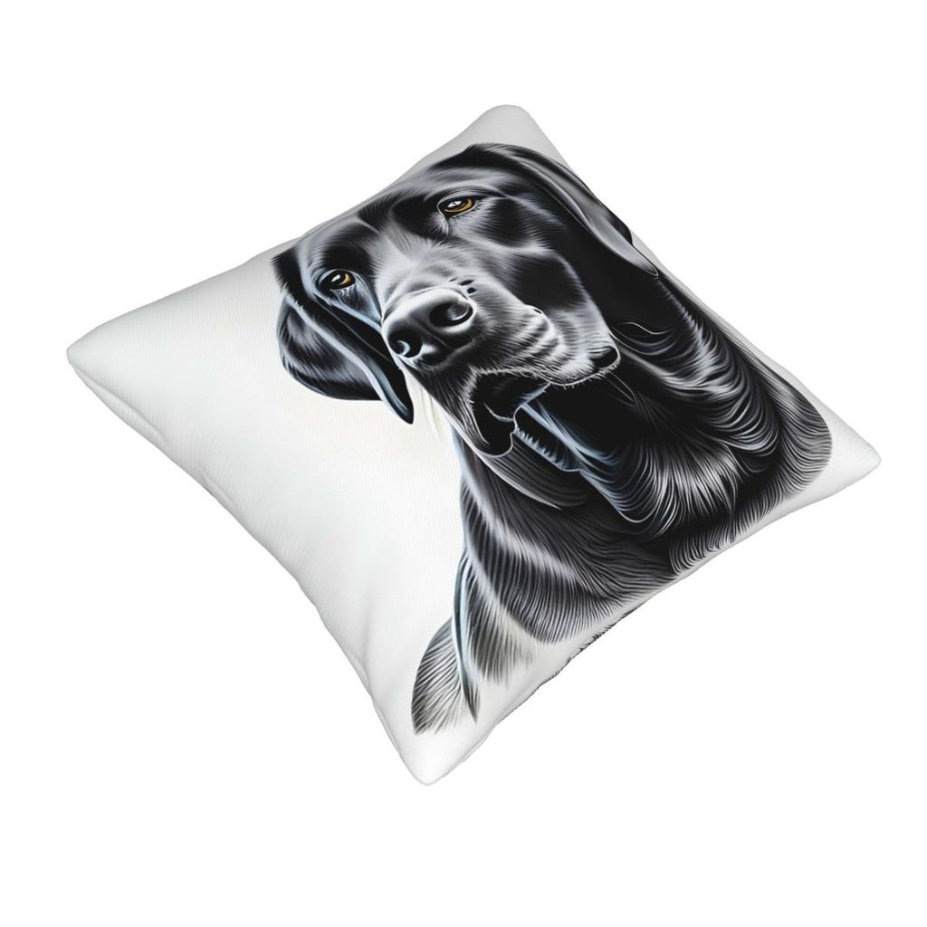 Black Labrador Retriever Square Pillowcase Pillow Cover Cushion Decor Comfort Throw Pillow for Home Bedroom