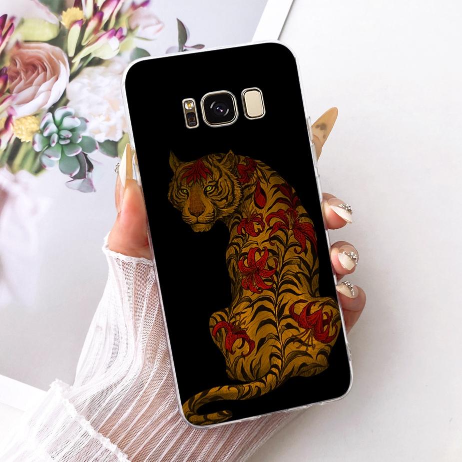 For Samsung Galaxy S8 Case SM-G950F Luxury Flowers Butterfly Painted Cover Soft Silicone Case For Samsung S8 Plus S8+ G955F Bags