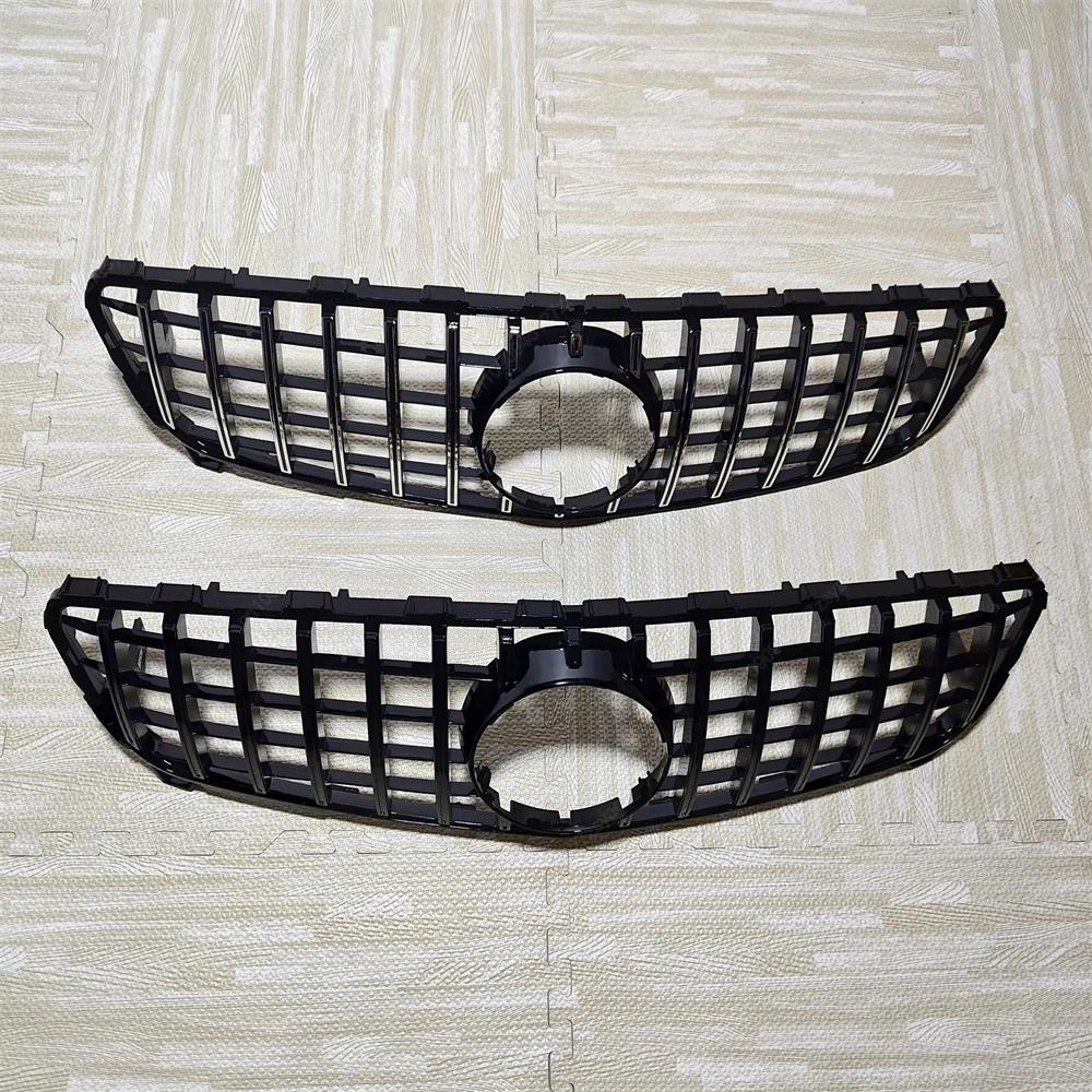 GT Style Front Grille Bumper Grill For Mercedes Benz W176 A160 A180 A200 A220 A250 A45 AMG Facelift 2016-2018 Gloss Black Tuning
