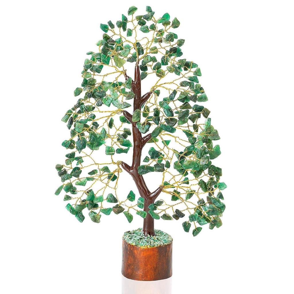 Green Aventurine Crystal Tree Good Luck Showpiece for Home Decor Items Crystals Gemstones Bonsai Money Tree for Good Luck, Decoration Gift Item