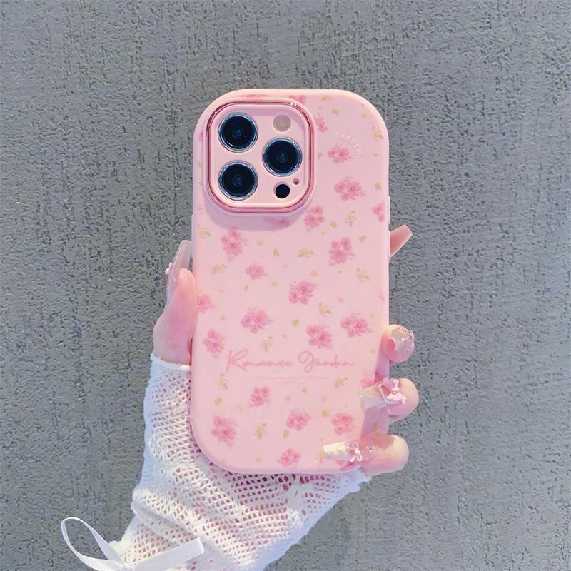 Pale Pink Floral Case for iPhone 17/16 Pro Max & 15/14/13 Pro iPhone 11