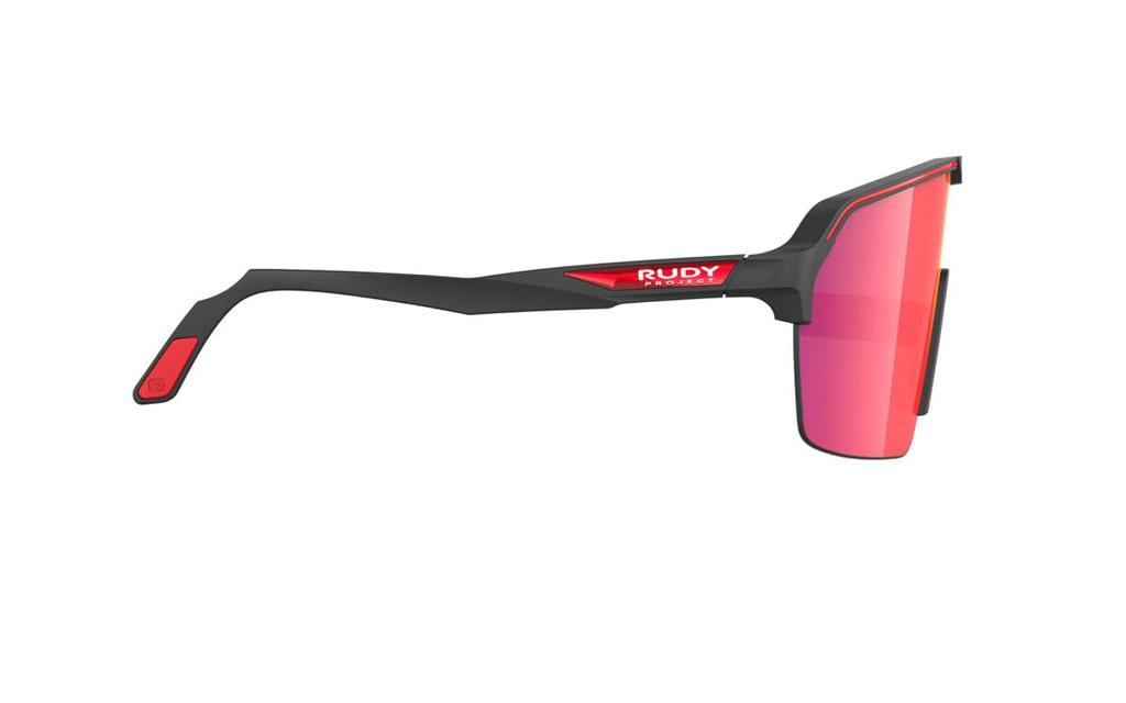 Rudy Project Spinshield Air Sports Black Sunglasses, Matte/Multi-Laser Red, SP843806-0002