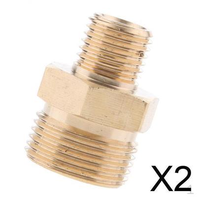 2x Pressure Washer Swivel Brass Hose Coupling Adapter Connector Power Tool