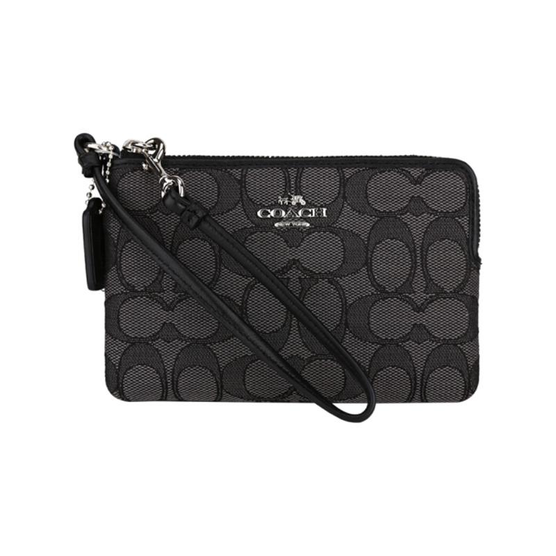 

COACH Wristlet 16 Fabric Long Clutch Women s Black чорний