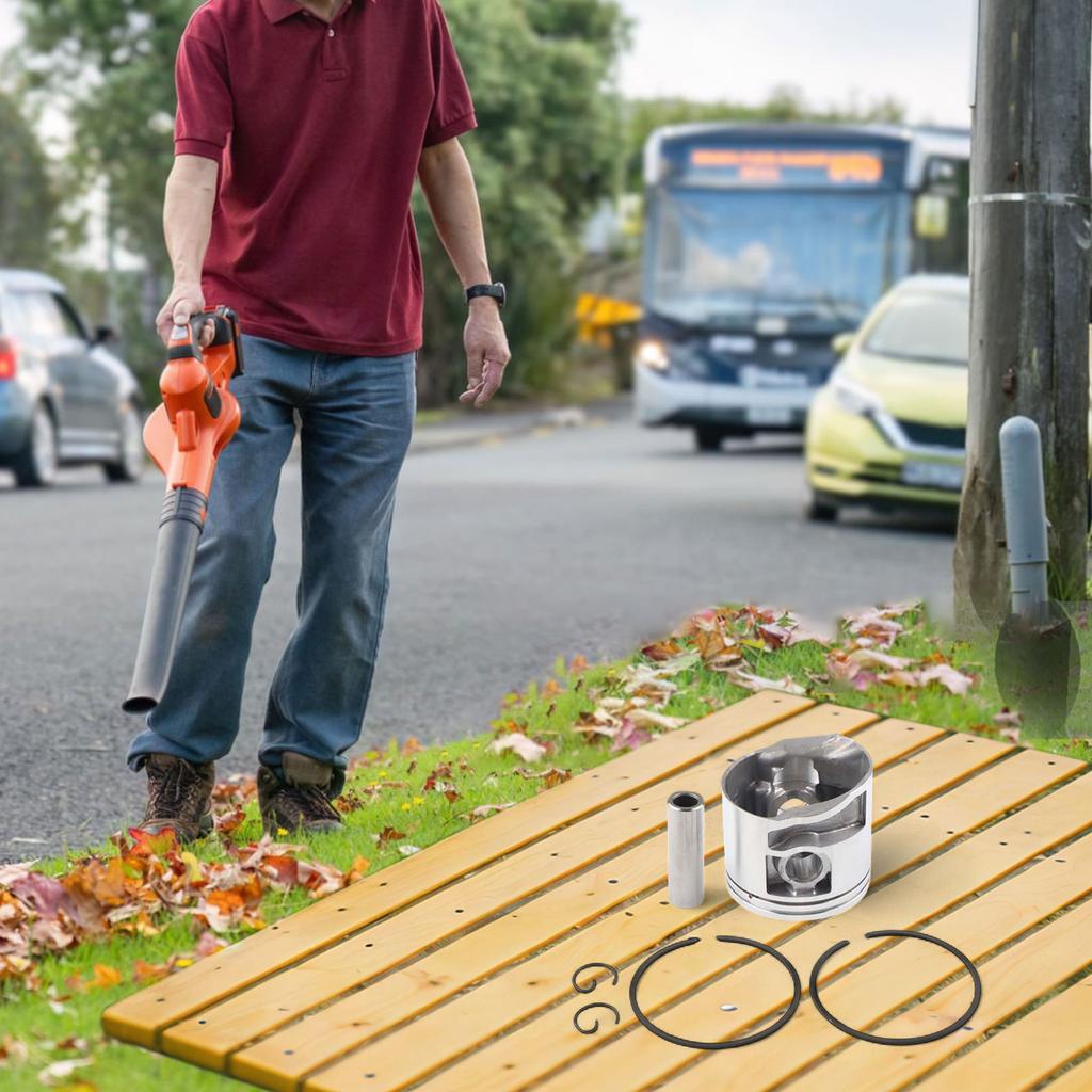 For Leaf Clearing Leaf Blower Easy Install Piston Kit Compatibility Assurance Hassle-Free Setup High Strength Materials