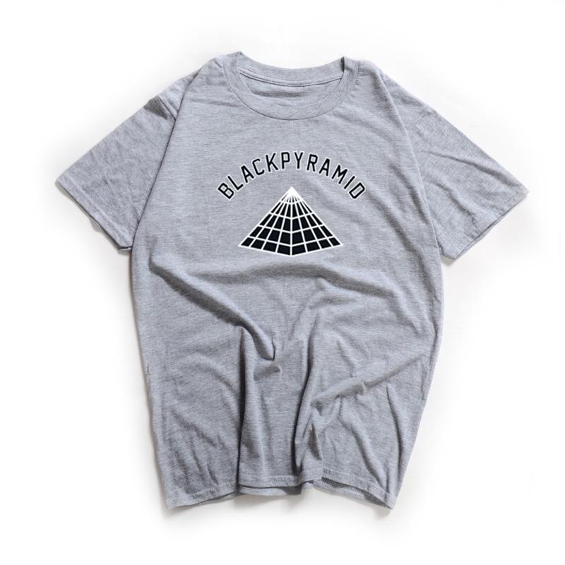 Swag Summer T Shirt Unisex Women BLACK PYRAMID Hip Hop Print Short Sleeves Chirs Brown Rapper Cool T-Shirt Unisex Colorful O-Neck Tops