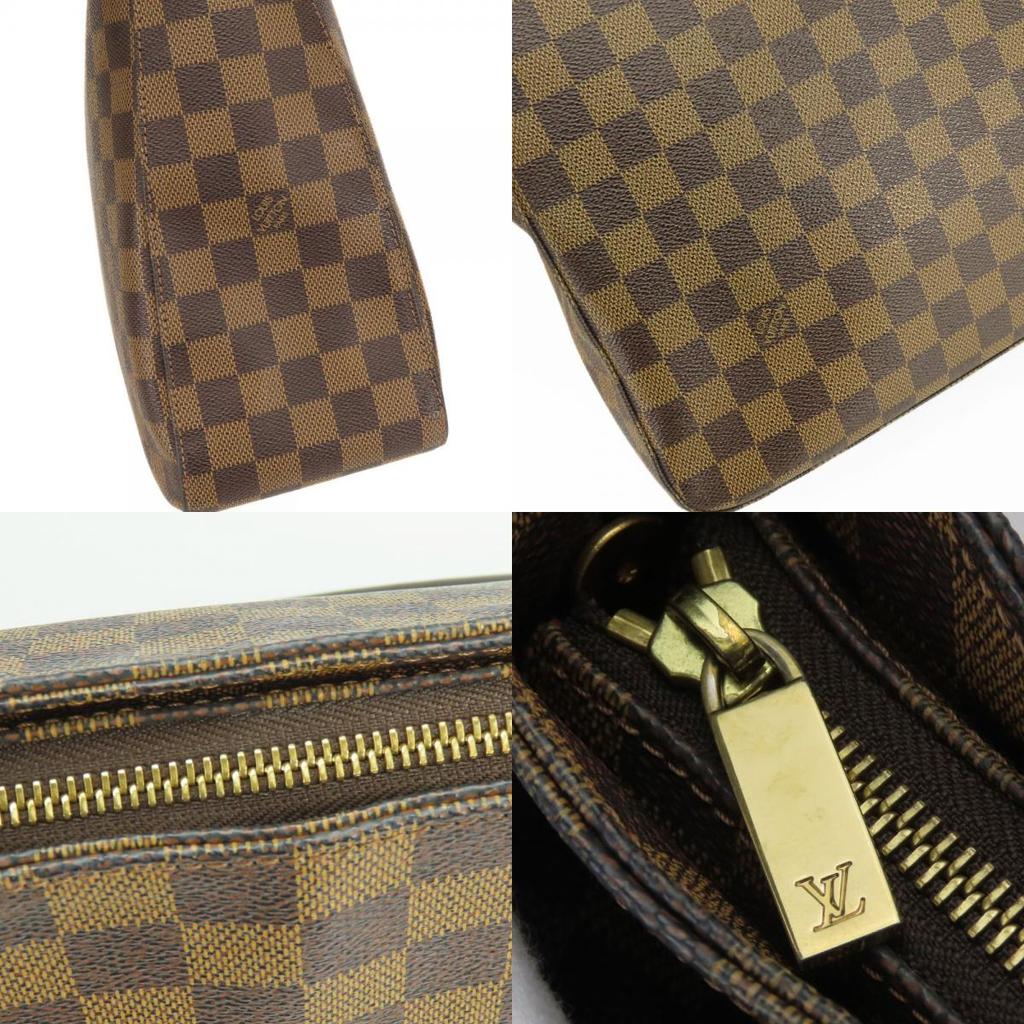 Used LOUIS VUITTON Shoulder Bag Looping GM N51144 Damier Ebene Brown One Belt