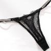 Hot-Selling European & American Sexy Lace Diamond Thong Garter Set - 4 Pieces