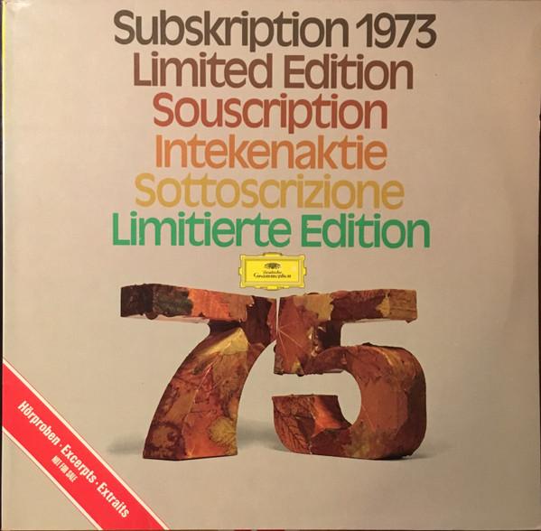 

Виниловая пластинка РАЗЛИЧНЫЕ Подписка 1973 Ограниченное издание 2810030 Deutsche Grammo 1973 Германия Классика Б/у