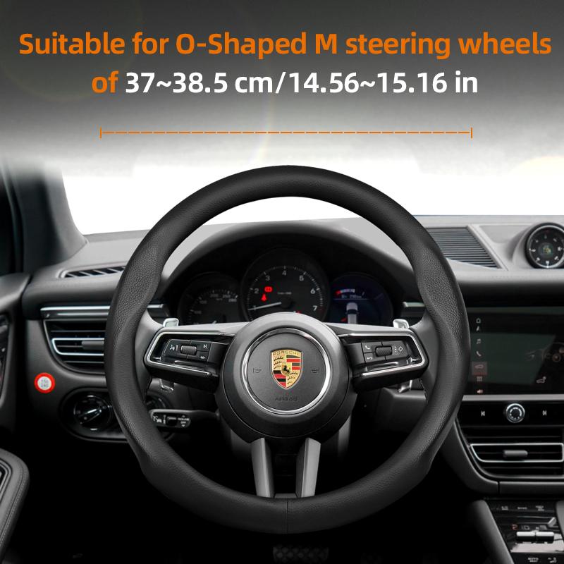 Geschikt voor Porsche Ultra-dun Ademend Leer Stuurwielhoes Geschikt voor Casenne 996 Macan 957 Volante Boxster 986 718 Alcantara 997