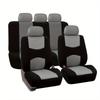Universal 9-Piece Car Seat Cover Set for All Seasons - Fits Mexico, Europe, and America