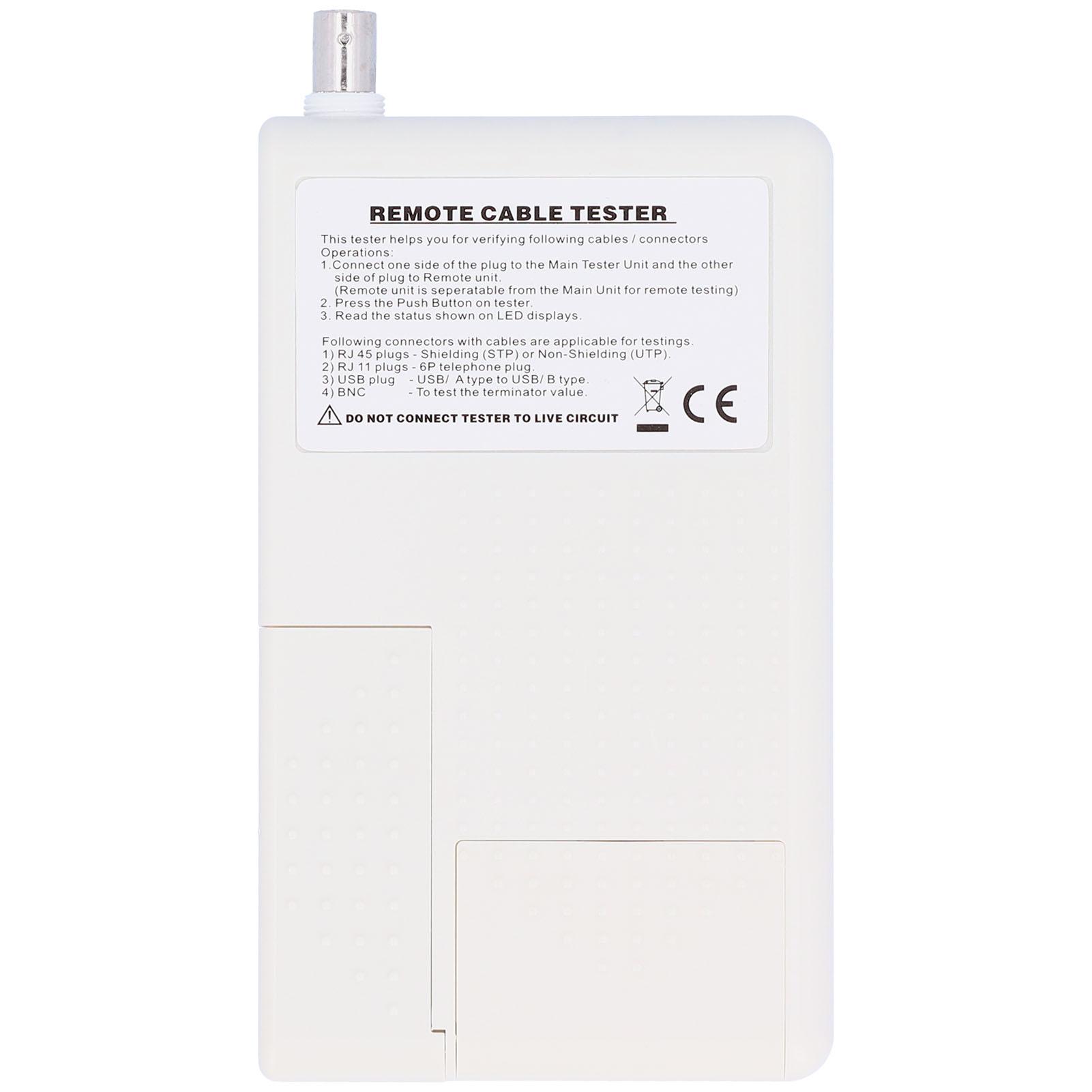 Coaxial Cable Tester MultiFunction 4in1 Network Tool RJ11/RJ45/USB BNC MultiTester abs